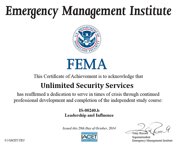 FEMA Certification