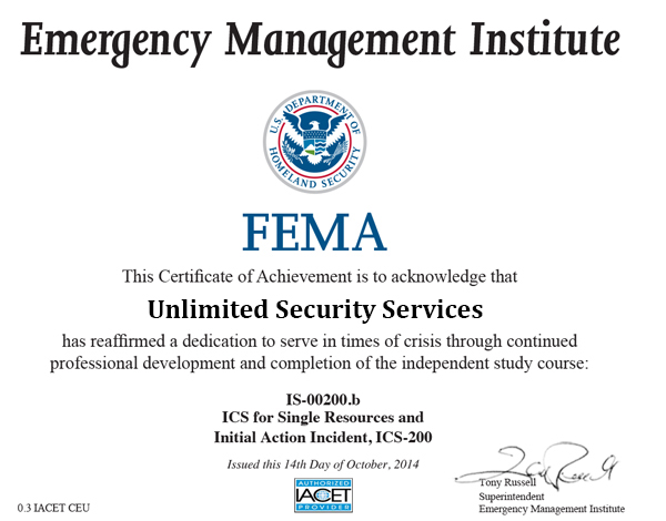 FEMA Certification